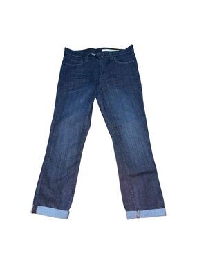 DKNY Jeans Dark Wash Cropped Denim Jeans-Blue- Size 8-GUC